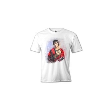 Lord T-Shirt La Casa De Papel Tokio Mask Beyaz Erkek T-Shirt