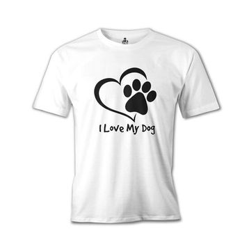 Lord T-Shirt Love my Dog Beyaz Erkek T-shirt