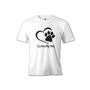 Lord T-Shirt Love my Dog Beyaz Erkek T-shirt