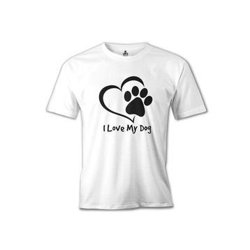 Lord T-Shirt Love my Dog Beyaz Erkek T-shirt