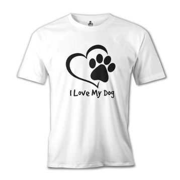 Lord T-Shirt Love my Dog Beyaz Erkek T-shirt