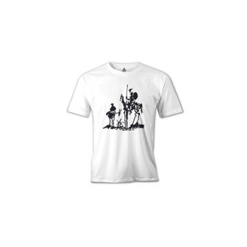 Lord T-Shirt MB-946 Picasso – Don Quixote Beyaz Erkek T-Shirt