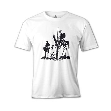 Lord T-Shirt MB-946 Picasso – Don Quixote Beyaz Erkek T-Shirt
