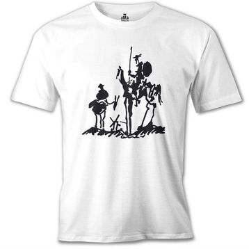 Lord T-Shirt MB-946 Picasso – Don Quixote Beyaz Erkek T-Shirt