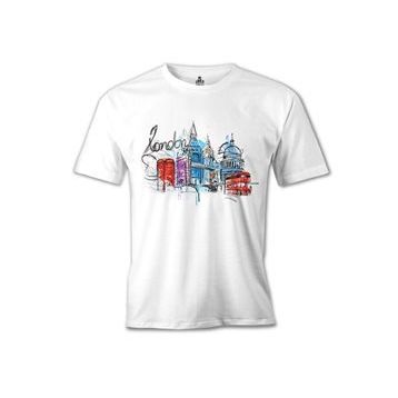 Lord T-Shirt MB-950 Londra Kulübe Beyaz Erkek T-Shirt