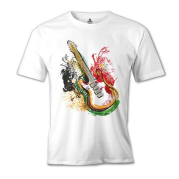 Lord T-Shirt MB-952 Gitar Colors Beyaz Erkek T-Shirt