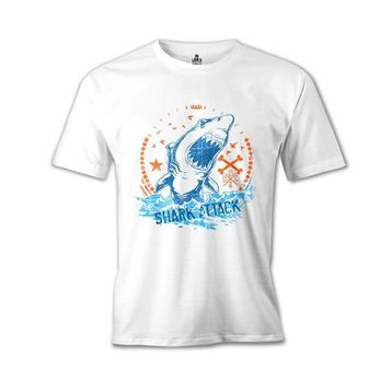 Lord T-Shirt MB-961 Shark Attack Beyaz Erkek T-Shirt