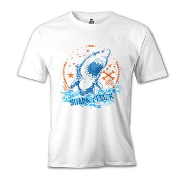 Lord T-Shirt MB-961 Shark Attack Beyaz Erkek T-Shirt