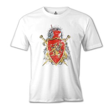 Lord T-Shirt MB-967 Dragon Shield Beyaz Erkek T-Shirt
