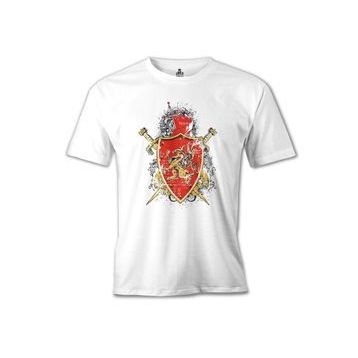 Lord T-Shirt MB-967 Dragon Shield Beyaz Erkek T-Shirt