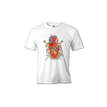 Lord T-Shirt MB-967 Dragon Shield Beyaz Erkek T-Shirt