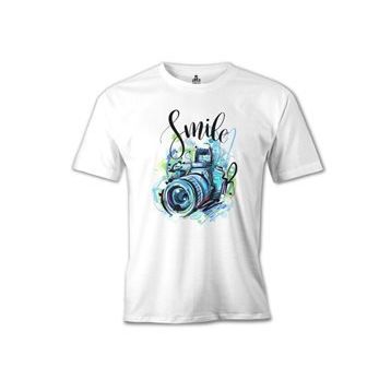 Lord T-Shirt MB-979 Kamera Fotoğraf Beyaz Erkek T-Shirt