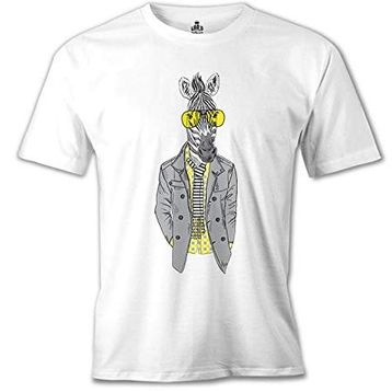 Lord T-Shirt MB-996 Zebra Potikare Beyaz Erkek T-Shirt