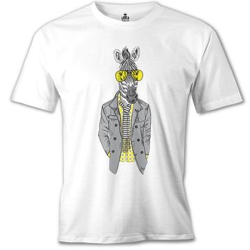 Lord T-Shirt MB-996 Zebra Potikare Beyaz Erkek T-Shirt