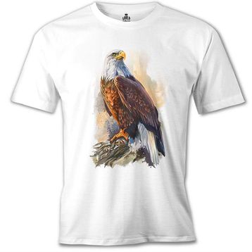 Lord T-Shirt MB-998 Kartal Landing Beyaz Erkek T-Shirt