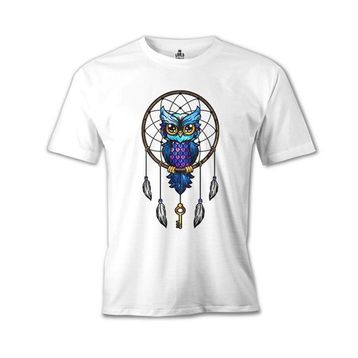 Lord T-Shirt MB-999 Düş Kapanı Baykuş Beyaz Erkek T-Shirt