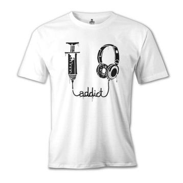 Lord T-Shirt Müzik Addict Beyaz Erkek T-Shirt
