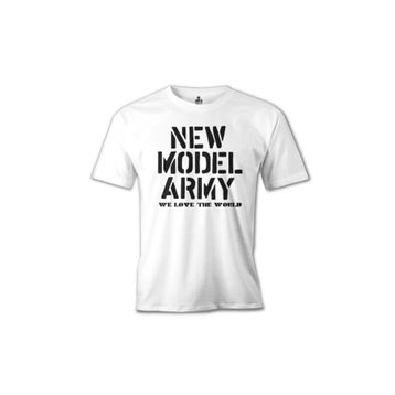 Lord T-Shirt New Model Army - We Love the World Beyaz Erkek T-shirt