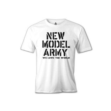 Lord T-Shirt New Model Army - We Love the World Beyaz Erkek T-shirt