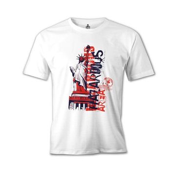 Lord T-Shirt New York Liberty Area Beyaz Erkek T-Shirt