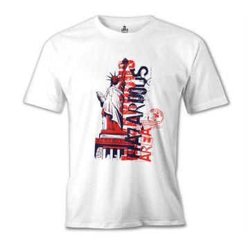 Lord T-Shirt New York Liberty Area Beyaz Erkek T-Shirt