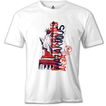 Lord T-Shirt New York Liberty Area Beyaz Erkek T-Shirt