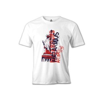 Lord T-Shirt New York Liberty Area Beyaz Erkek T-Shirt