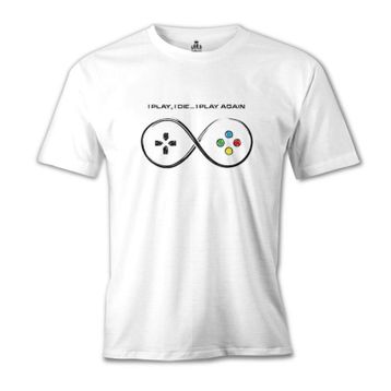 Lord T-Shirt Play And Die Beyaz Erkek T-Shirt