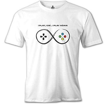 Lord T-Shirt Play And Die Beyaz Erkek T-Shirt