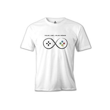 Lord T-Shirt Play And Die Beyaz Erkek T-Shirt