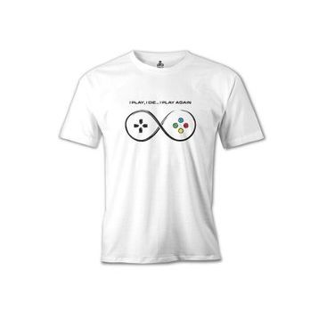 Lord T-Shirt Play And Die Beyaz Erkek T-Shirt