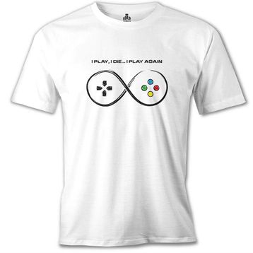 Lord T-Shirt Play And Die Beyaz Erkek T-Shirt