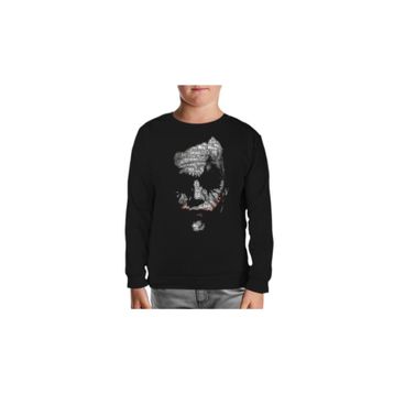 Lord T-Shirt SC-1406 Siyah Joker So Evil Erkek Çocuk Sweatshirt