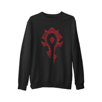 Lord T-Shirt SC-1445 Siyah World Of Warcraft Silver Moon Erkek Çocuk Sweatshirt