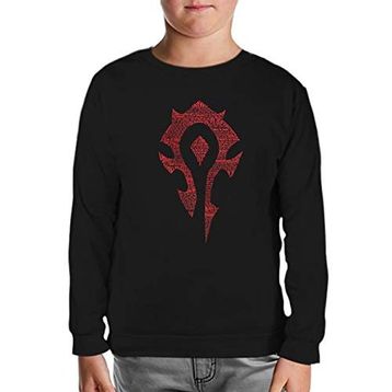 Lord T-Shirt SC-1445 Siyah World Of Warcraft Silver Moon Erkek Çocuk Sweatshirt