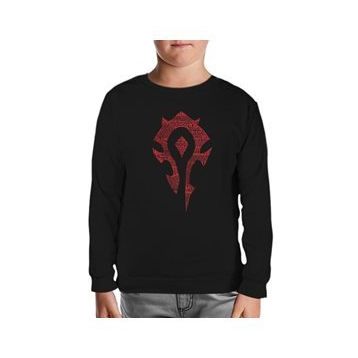 Lord T-Shirt SC-1445 Siyah World Of Warcraft Silver Moon Erkek Çocuk Sweatshirt