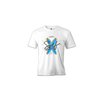 Lord T-Shirt Waves Sörf Beyaz Erkek T-Shirt