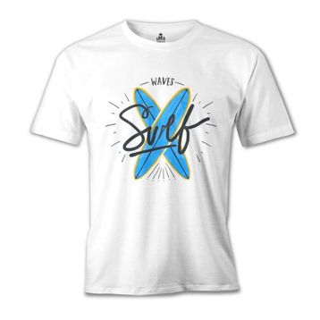 Lord T-Shirt Waves Sörf Beyaz Erkek T-Shirt