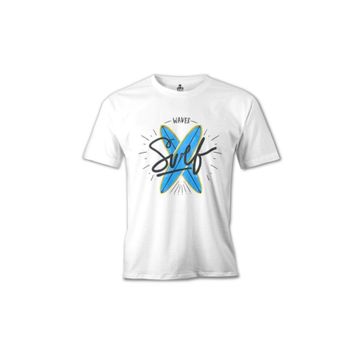 Lord T-Shirt Waves Sörf Beyaz Erkek T-Shirt