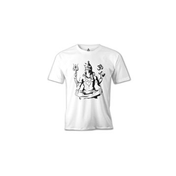 Lord T-Shirt Yoga Çakra Beyaz Erkek T-Shirt