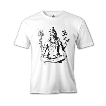 Lord T-Shirt Yoga Çakra Beyaz Erkek T-Shirt