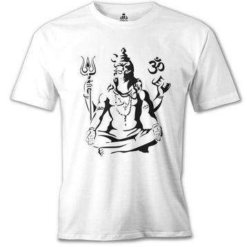 Lord T-Shirt Yoga Çakra Beyaz Erkek T-Shirt