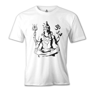 Lord T-Shirt Yoga Çakra Beyaz Erkek T-Shirt