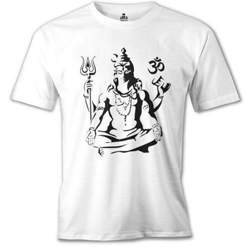 Lord T-Shirt Yoga Çakra Beyaz Erkek T-Shirt