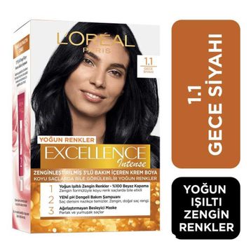 Loreal 1.1 Gece Siyahı Excellence Intense Saç Boyası