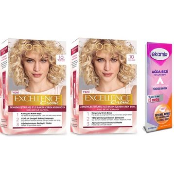 Loreal Excellence Creme 10 Açık Sarı 2 Adet Boya