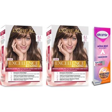 Loreal Excellence Creme 6-1 Küllü Açık Kahve 2 Adet Boya