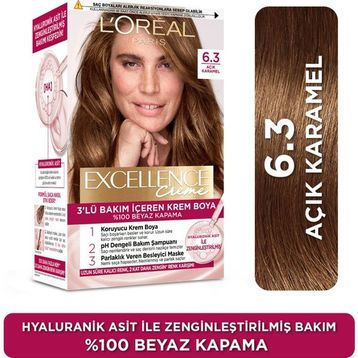 Loreal Excellence Creme 6.3 Açık Karamel Saç Boyası