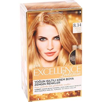 Loreal Excellence İntense 8.34 Zengin Sıcak Sarı Saç Boyası