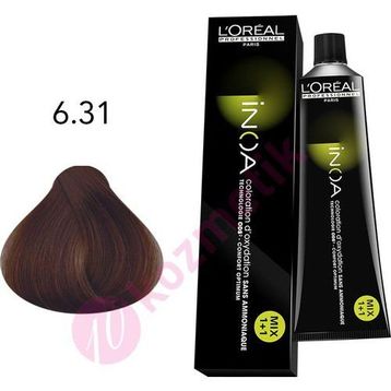 Loreal İnoa Amonyaksız No: 6.31 Koyu Kumral Küllü Dore Saç Boyası